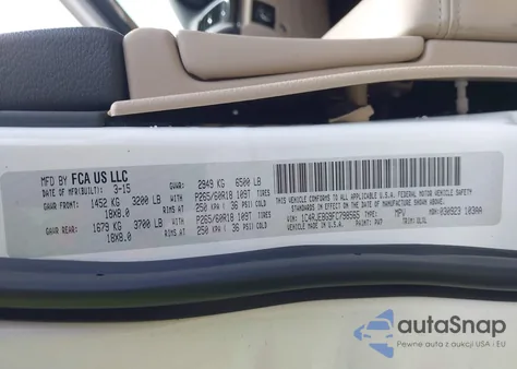 2015 Jeep Grand Cherokee Limited из США, поврежденный, VIN 1C4RJEBG9FC798565